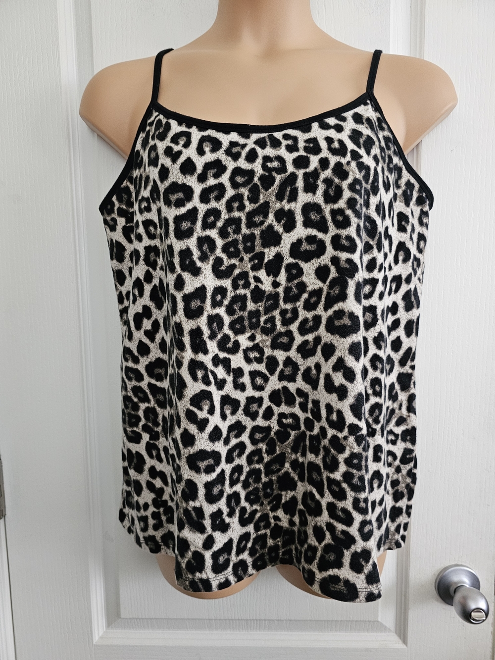 Torrid Sz 3  Leopard Print Satin Cami - Black & Cream